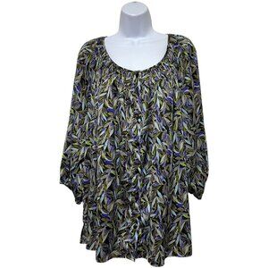 Women's 2X-Plus Size Multi-Color Blouse Button Down Design By-George Woman